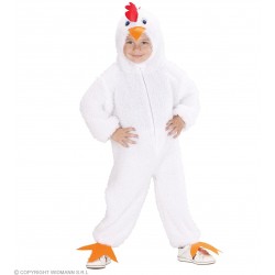 Цыпленок карнавальный костюм белого или желтого цвета комбинезон с капюшоном  104 см для детей 2-3 лет