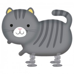 Ходячий шар "Серый кот", размер 43 x 75 см, надувается гелием