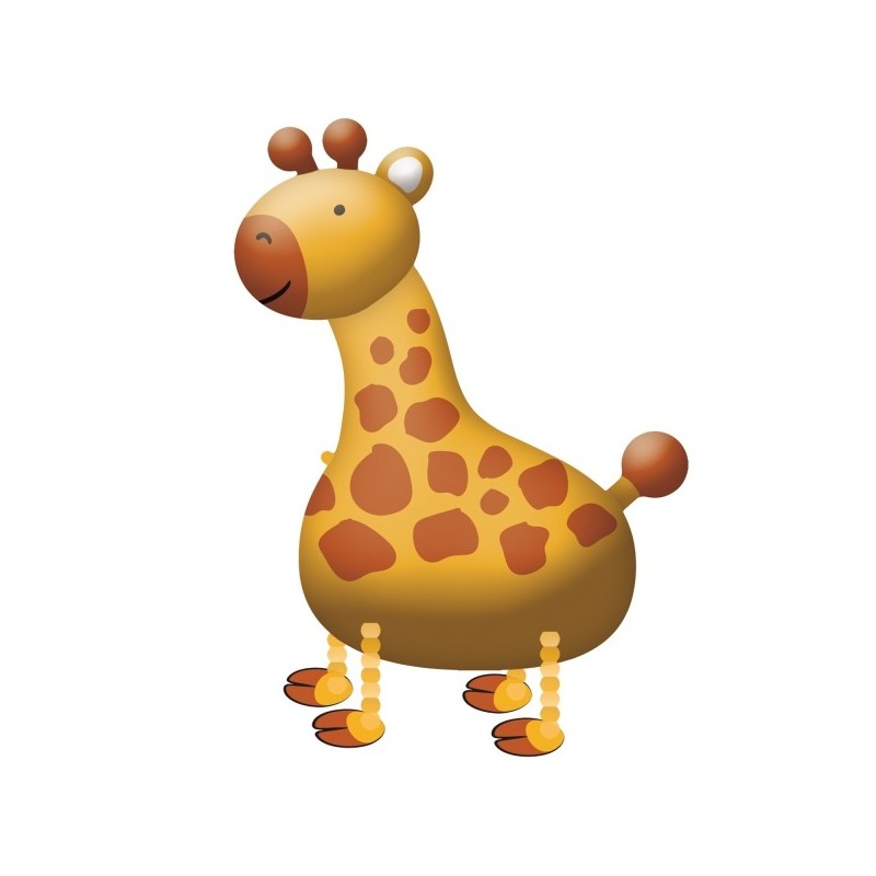 Staigājošs folijas balons "Žirafe" izmērs 109 x 89 cm