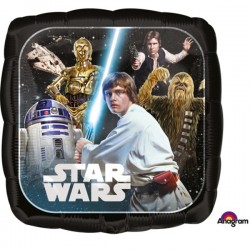 Folija balons  “Zvaigžņu karu klasika”, kvadrātveida, 43cm, S60