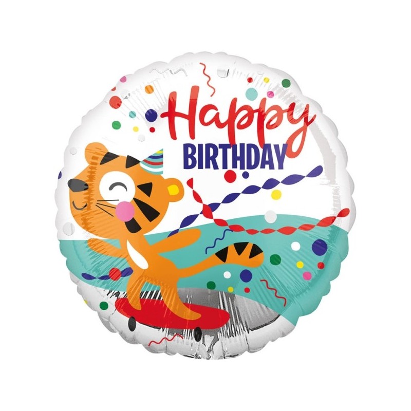 Folija balons “Tīģera dzimšanas diena”, 43cm, S40