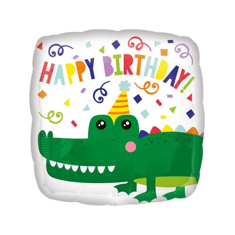 Folija balons “Krokodila dzimšanas diena”, 43cm, S40