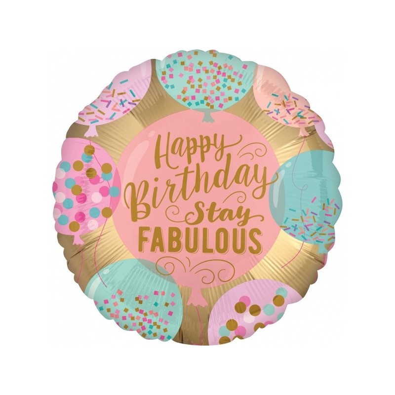 Folija balons “Dzimšanas diena - paliec pasakaina!”, 43cm,  S40