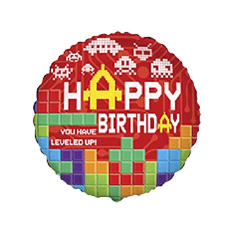 Folija balons “Līmenis uz augšu – Dzimšanas Diena”, 48 cm, S40