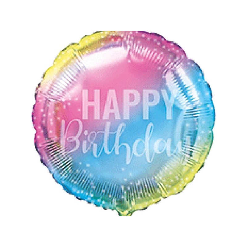 Folija balons “Dzimšanas Diena, gradients”, 48 cm, S40
