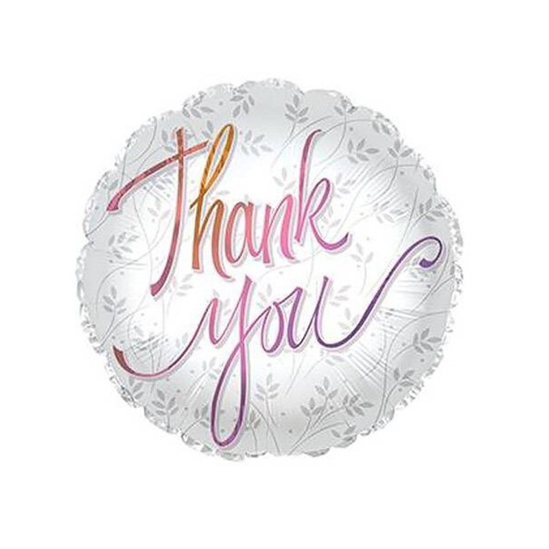 Шар "Спасибо" рукописный шрифт, фольгированный, 48 см, S40