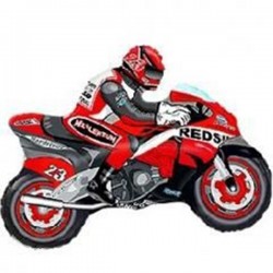 Folijas hēlija balons Sacīkšu Motocikls, lielā figūra, 70 x 84 cm, FM1