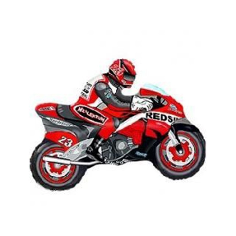 Folijas hēlija balons Sacīkšu Motocikls, lielā figūra, 70 x 84 cm, FM1