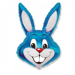 Balons folijas - ZAĶIS, zilais, lielā figūra, 90 x 58 cm, FM1