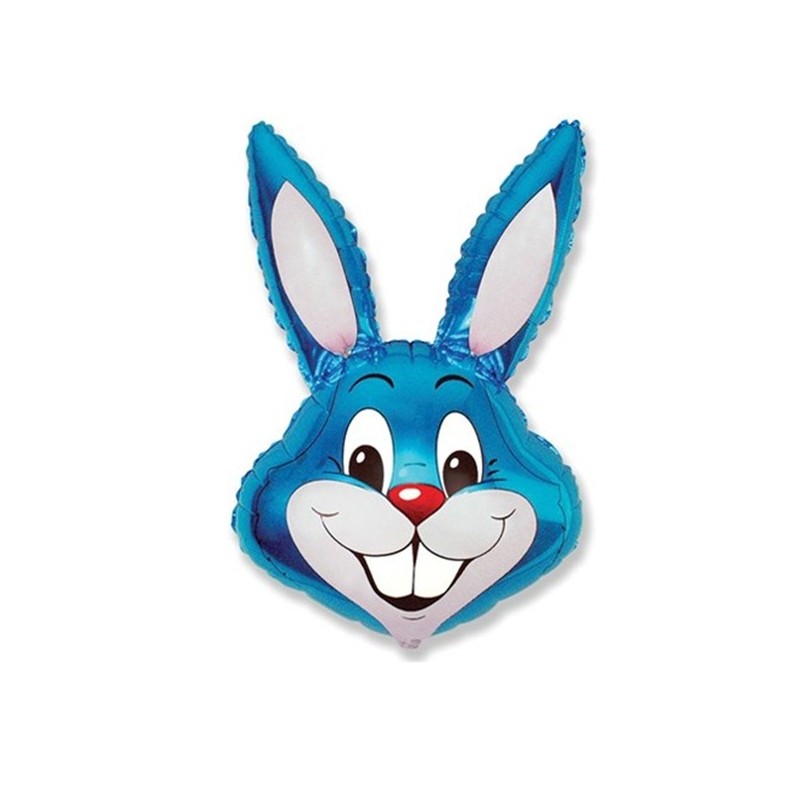 Balons folijas - ZAĶIS, zilais, lielā figūra, 90 x 58 cm, FM1