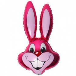 Balons folijas - ZAĶIS, rozā, lielā figūra, 90 x 58 cm, FM1