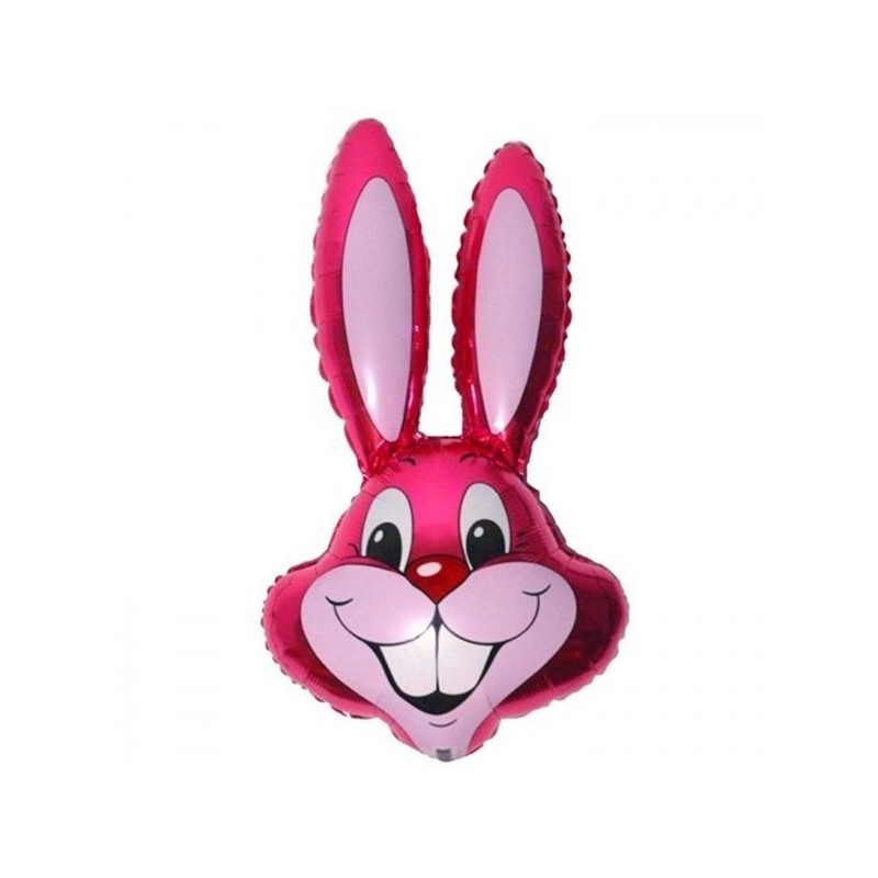 Balons folijas - ZAĶIS, rozā, lielā figūra, 90 x 58 cm, FM1