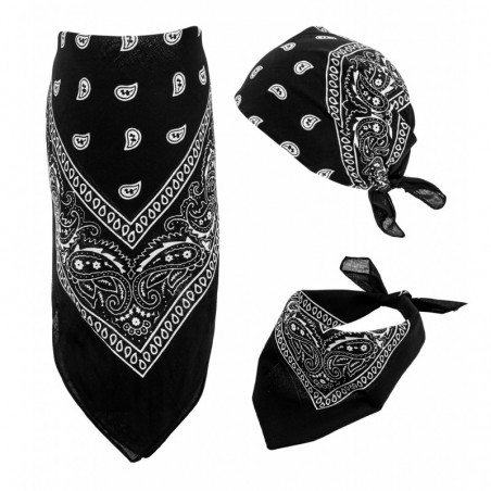 Bandana 55 x 55 cm (Melna, Sarkana, Balta, Brūna) 