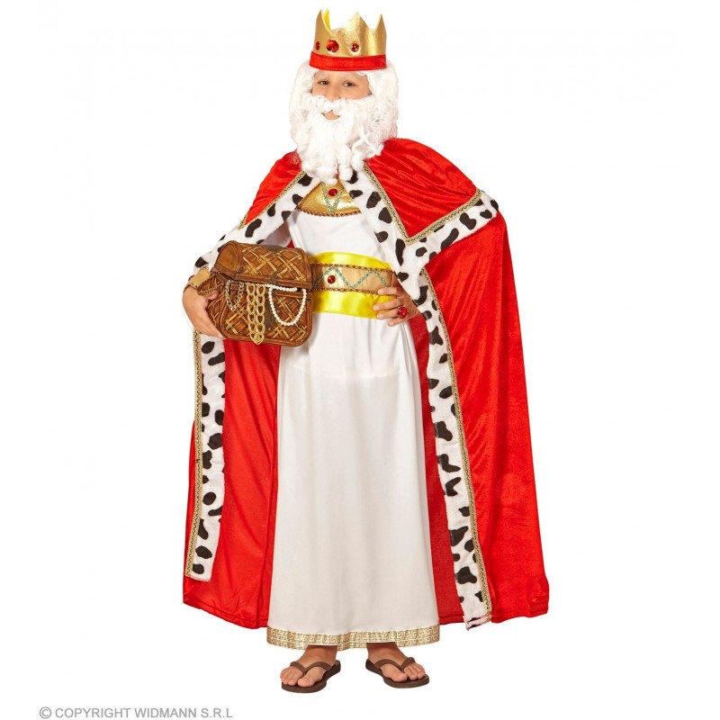 Karaļa tērps (apmetnis un, kronis), izmērs: 128/140 cm.  