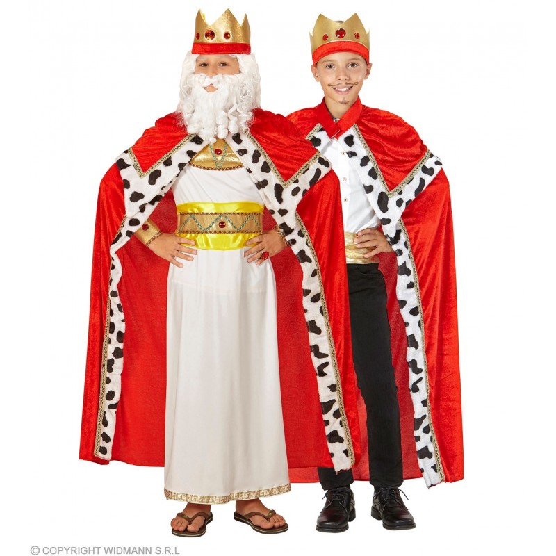 Karaļa tērps (apmetnis un, kronis), izmērs: 128/140 cm.  