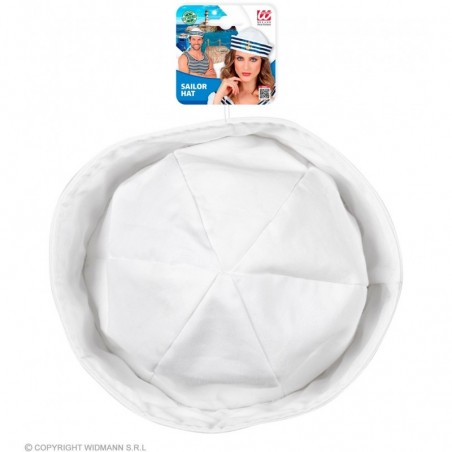 Jūrnieka cepure, balta apaļa 