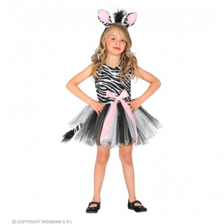 “ZEBRA” - kleita ar tutu svārkiem un ausis uz stīpiņas, 110 cm / 3-4 gadi 