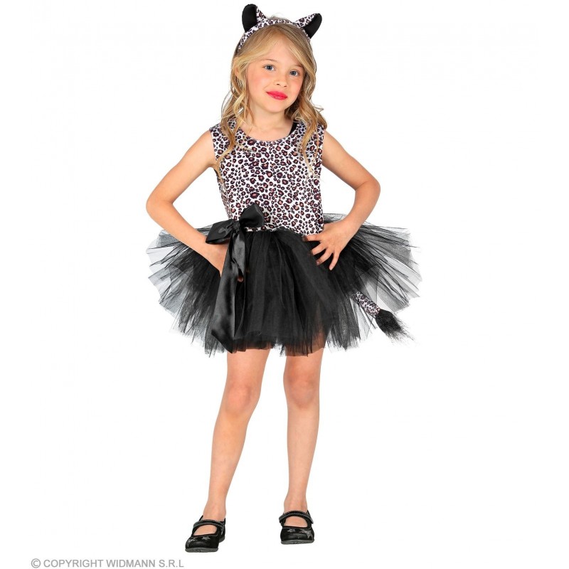 “LEOPARDS”  - kleita ar tutu svārkiem un ausis uz stīpiņas, 110 cm / 3-4 gadi 