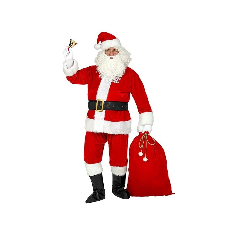 ZIEMASSVĒTKU VECĪŠA KOSTĪMS L/XL (žakete, bikses, josta, cepure, bārda, brilles, zābaku pārvalki, maiss)