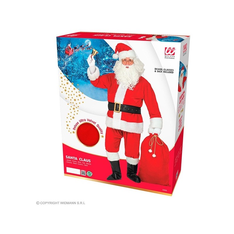 ZIEMASSVĒTKU VECĪŠA KOSTĪMS L/XL (žakete, bikses, josta, cepure, bārda, brilles, zābaku pārvalki, maiss)