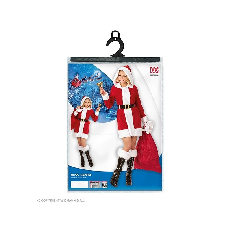 SANTAS JAUNKUNDZES KOSTĪMS L/XL (kleita ar kapuci, josta)