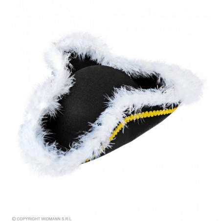 Trīsstūra cepure ar balto marabu apdari, filca, pieaugušajiem

Filcs “TRIHORNS AR MARABOU APDARI”