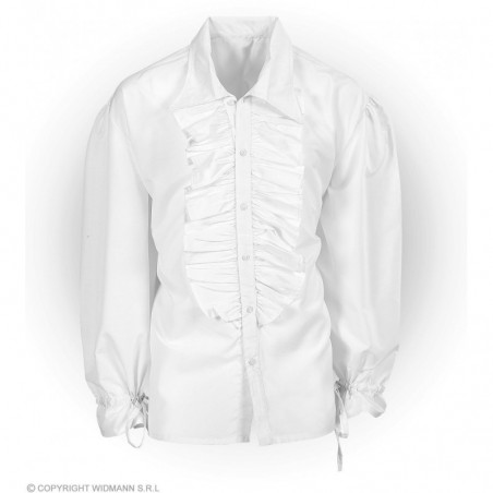 Baltais krekls ar žabo pieaugušajiem, izmērs M/L / XL viduslaiku, renesanses, koloniālajam, gotiskajam, meksikāņu, pirātu, vampī