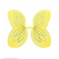 Tauriņa spārni dzelteni ar sudraba dekoru, 58 x 46 cm