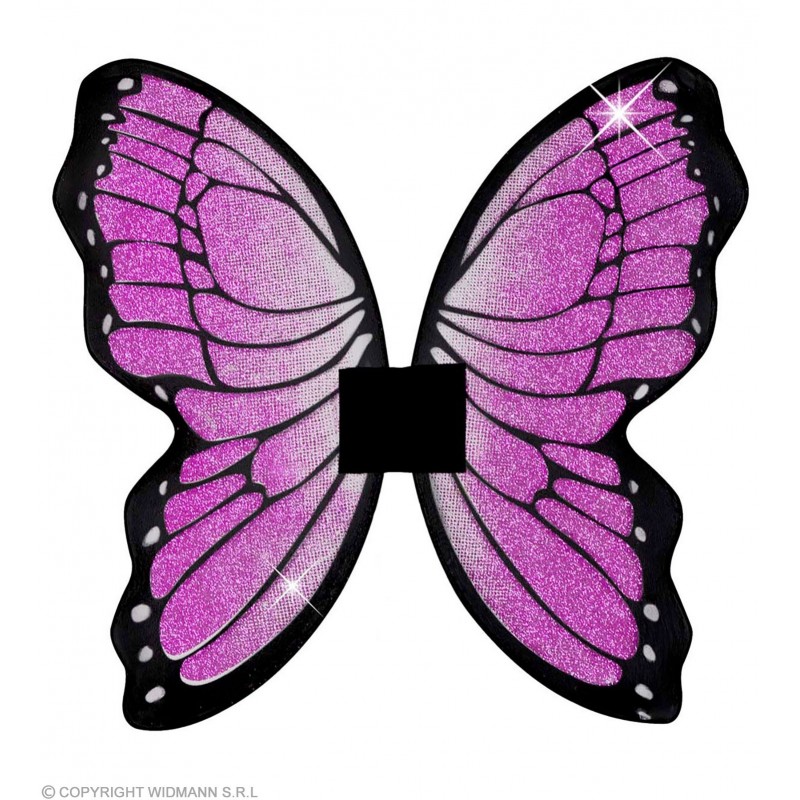 Tauriņa spārni, rozā, ar gliteru, 50 x 50 cm
