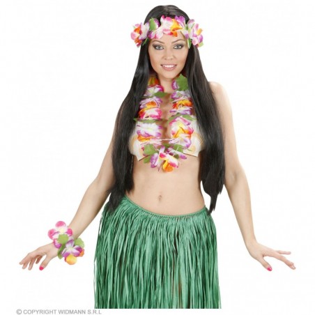 Havajiešu virtenes komplekts (krelles, vainags aproce) Maui