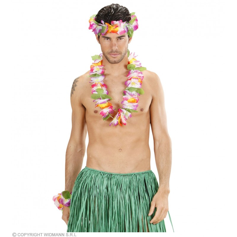 Havajiešu virtenes komplekts (krelles, vainags aproce) Maui