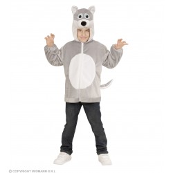 Vilka maska - plīša jaka ar kapuci, izmērs:  113 cm (3-5 gadi)