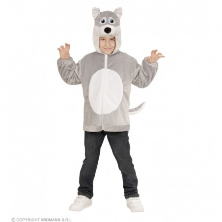 Vilka maska - plīša jaka ar kapuci, izmērs:  113 cm (3-5 gadi)