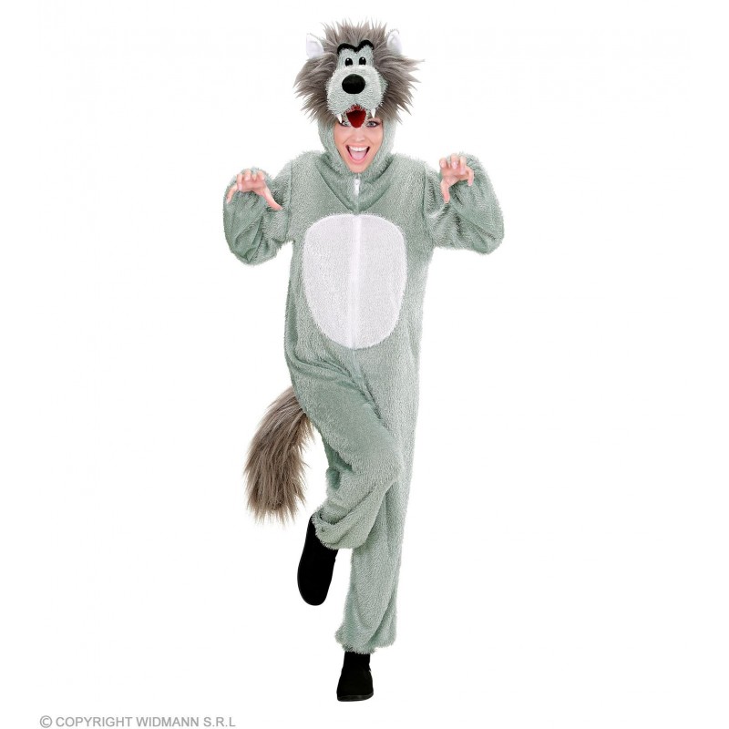 Vilka kostīms pieaugušajiem  (kombinezons ar kapuci un masku), M/L (175 cm)