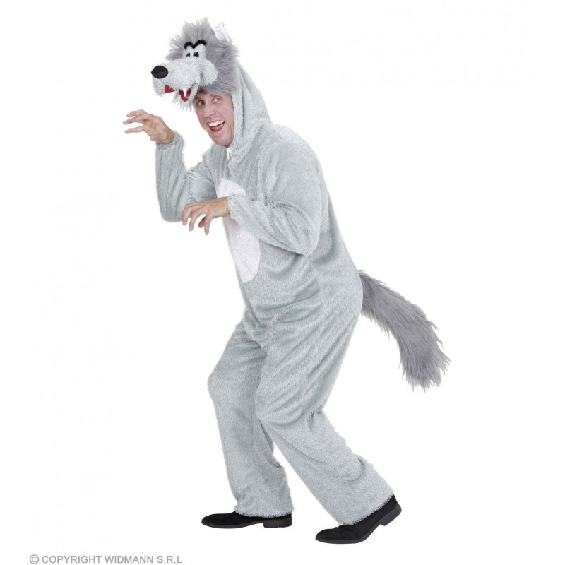 Vilka kostīms pieaugušajiem  (kombinezons ar kapuci un masku), M/L (175 cm)