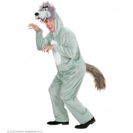 Vilka kostīms pieaugušajiem  (kombinezons ar kapuci un masku), M/L (175 cm)