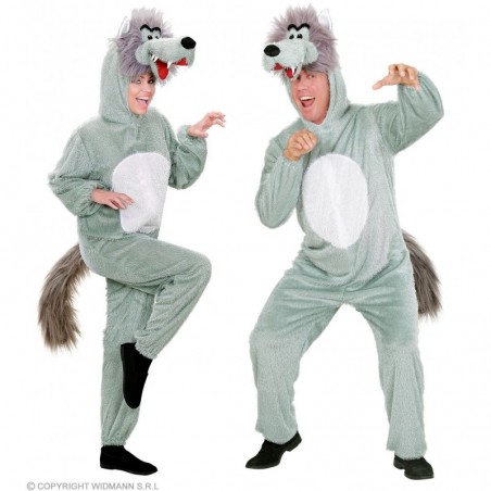 Vilka kostīms pieaugušajiem  (kombinezons ar kapuci un masku), M/L (175 cm)