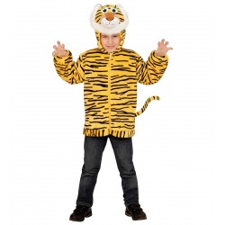 Tīģera maska - plīša jaka ar kapuci, izmērs:  113 cm (3-5 gadi) 