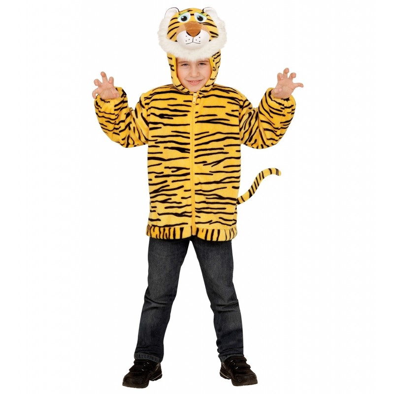 Tīģera maska - plīša jaka ar kapuci, izmērs:  113 cm (3-5 gadi) 