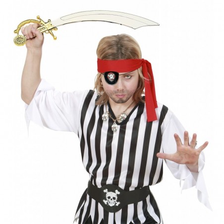 Pirātu zobens un acu plāksteris, 47 cm 