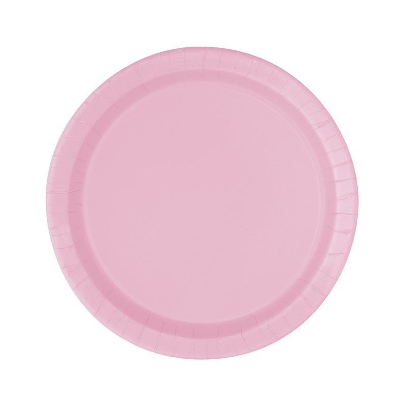 Papīra šķīvji maigi rozā, 23 cm, 8 gab 