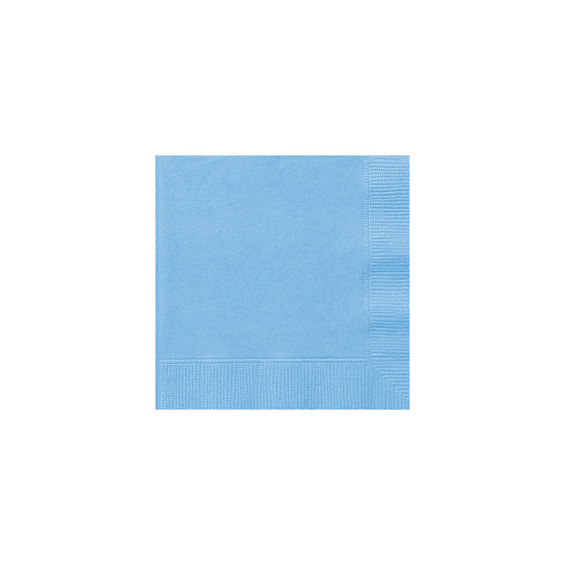 Galda salvetes, gaiši zilas, 2 slāņi, 33x33 cm, 20 gab. 
