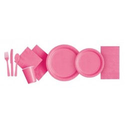 Papīra šķīvji rozā, 23 cm, 8 gab 