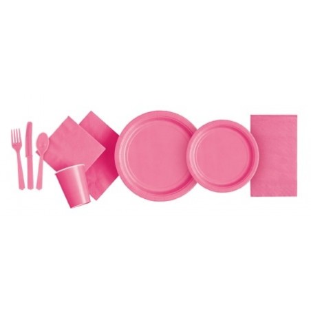 Бумажные тарелки розовые, 23 см, 8 шт. 