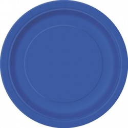 Papīra šķīvji zili, 23 cm, 8 gab 