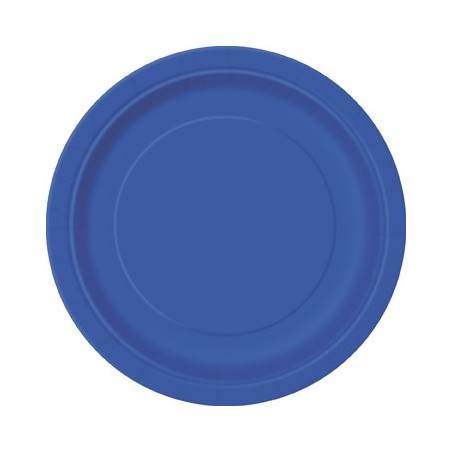 Papīra šķīvji zili, 23 cm, 8 gab 