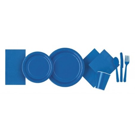 Papīra šķīvji zili, 23 cm, 8 gab 