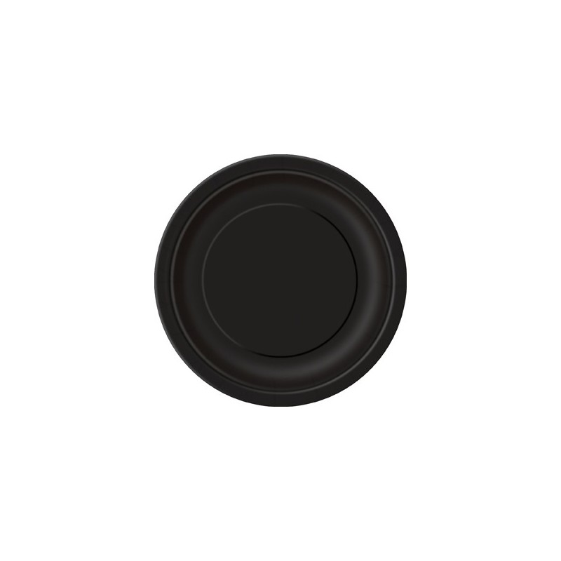 Papīra šķīvji melni, 23 cm, 8 gab 