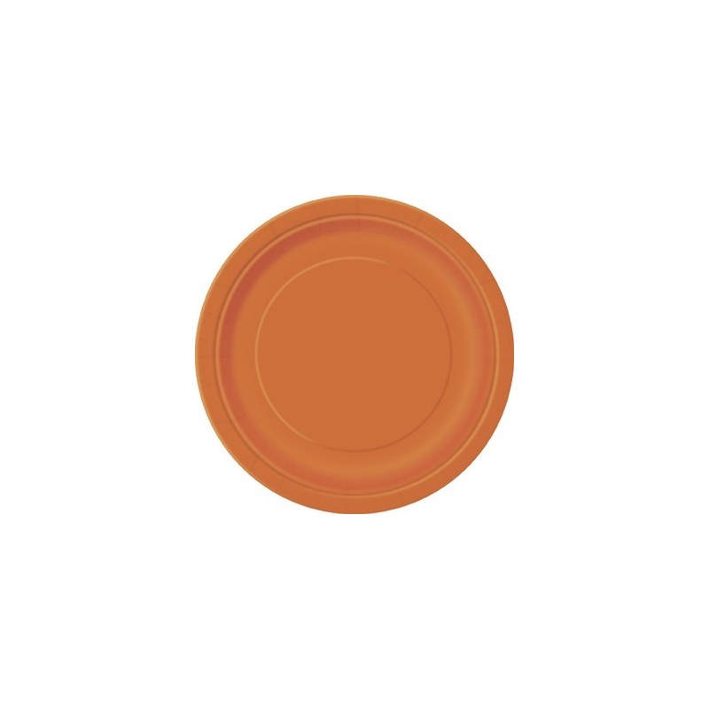 Papīra šķīvji oranži, 23 cm, 8 gab 