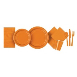 Papīra šķīvji oranži, 23 cm, 8 gab 